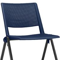 Kit 02 Cadeiras Empilhável Up F02 Azul Marinho - 3