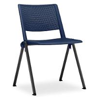 Kit 02 Cadeiras Empilhável Up F02 Azul Marinho - 5