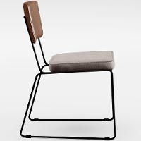 Kit 04 Cadeiras Couríssimo Marrom Linho Bege