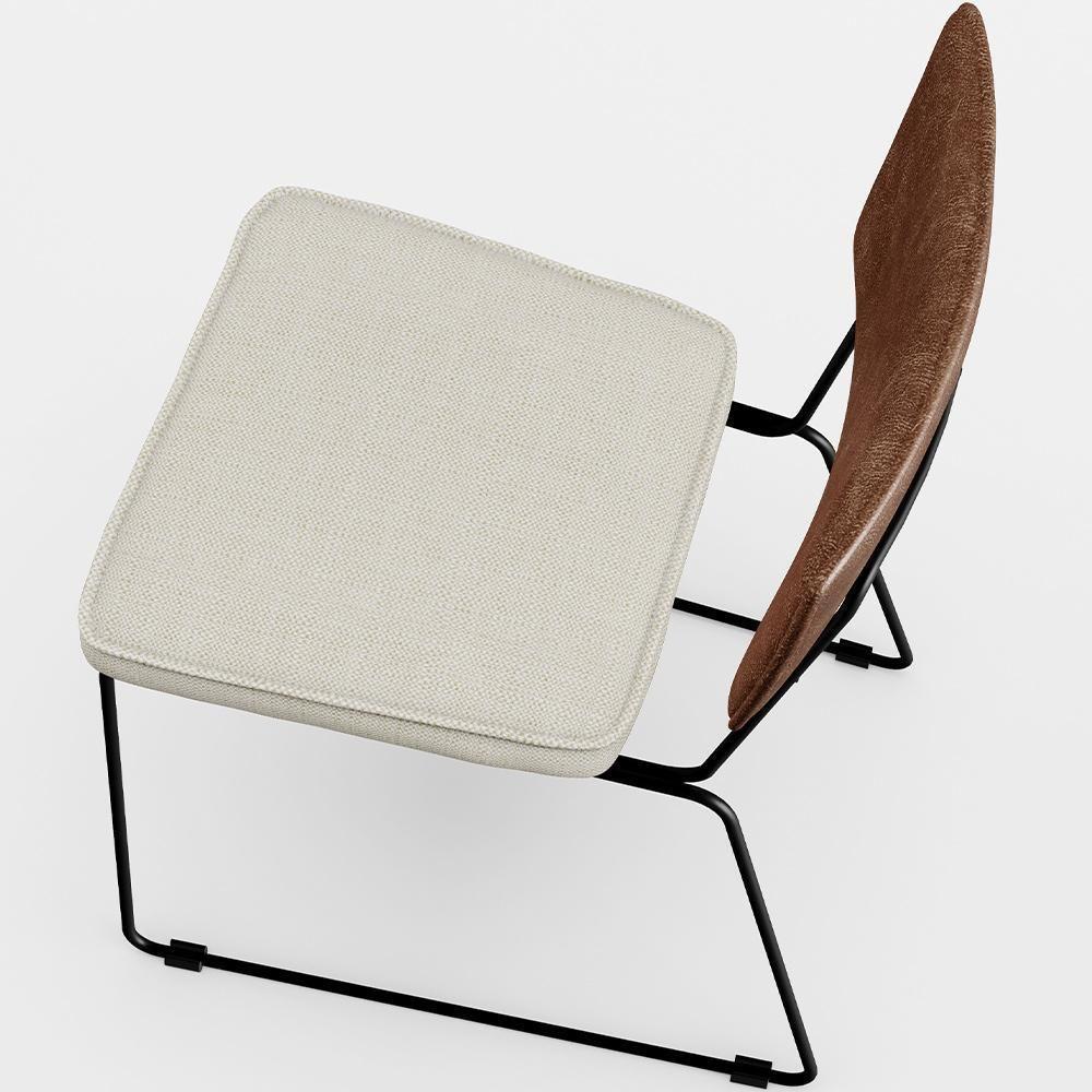 Kit 04 Cadeiras L02 Couríssimo Marrom Linho Champagne - 3