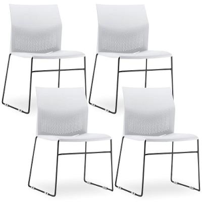 Kit 04 Cadeiras Empilhável Connect F02 Branco