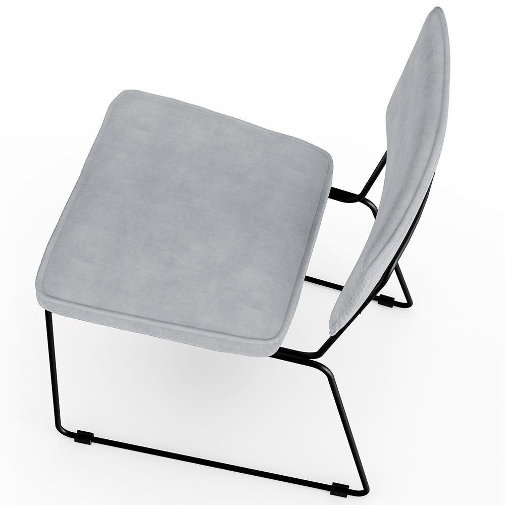 Kit 08 Cadeiras Allana L02 Suede Cinza - 3