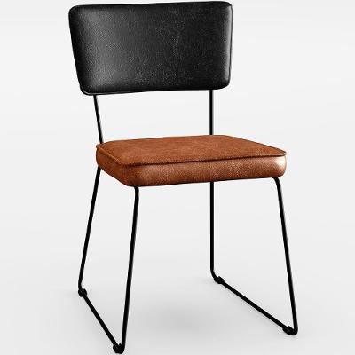 Cadeira Estofada Sala Jantar Preto Camel