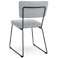 Kit 04 Cadeiras De Jantar Allana L02 Suede Cinza - 2