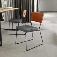 Kit 02 Cadeiras L02 Couríssimo Camel Linho Cinza Escuro - 14