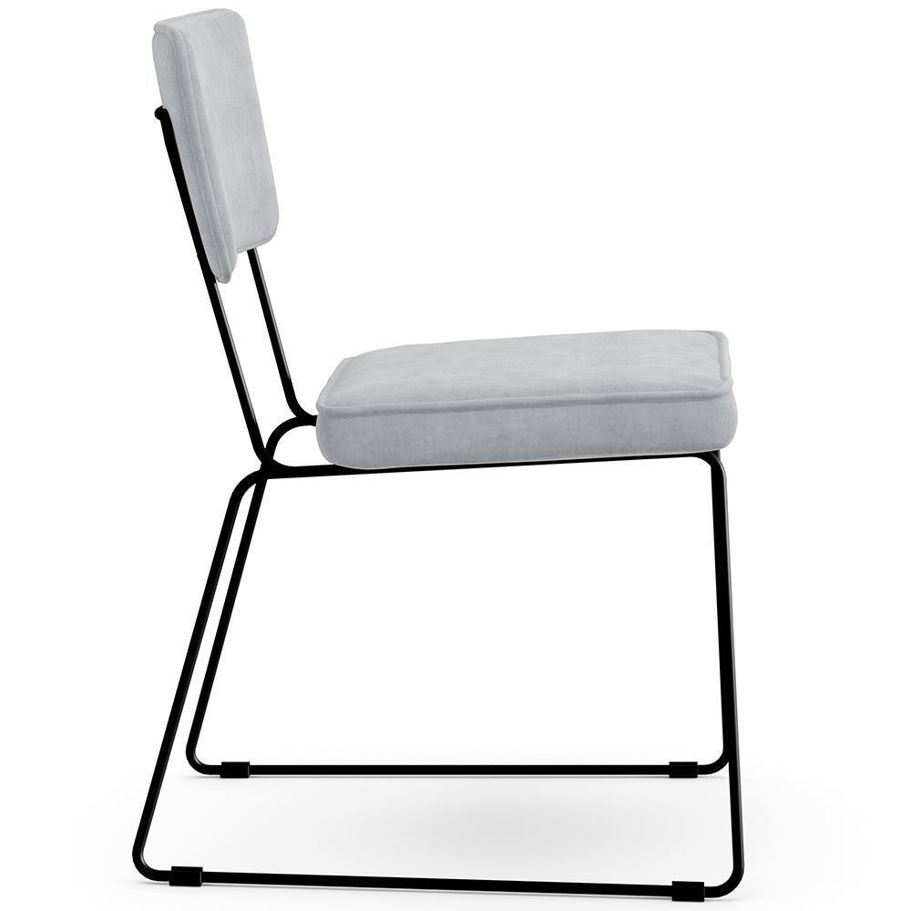 Kit 06 Cadeiras Allana L02 Suede Cinza - 4