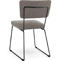 Kit 04 Cadeiras Estofada Base De Aço Allana L02 Bouclê Bege - 2