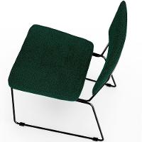 Kit 04 Cadeiras Base De Aço Allana L02 Bouclê Verde - 3