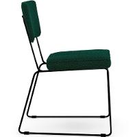 Kit 04 Cadeiras Base De Aço Allana L02 Bouclê Verde