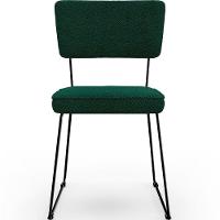 Kit 04 Cadeiras Base De Aço Allana L02 Bouclê Verde - 5