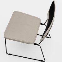 Kit 02 Cadeiras Allana L02 Faixa Preto Bege