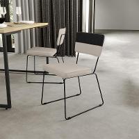 Kit 02 Cadeiras Allana L02 Faixa Preto Bege - 15