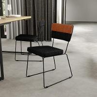 Kit 02 Cadeiras Faixa Couríssimo Camel Linho Chumbo - 9