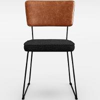 Kit 02 Cadeiras L02 Couríssimo Camel Linho Chumbo - 5