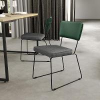 Kit 06 Cadeiras L02 Facto Verde Musgo Linho Cinza Escuro - 9