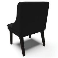 Kit 5 Cadeiras Decorativas Sala De Jantar Base Fixa De Madeira Firenze Linho Preto G19 - Gran Belo - 5