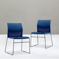 Kit 04 Cadeiras Empilhável Connect F02 Azul Marinho