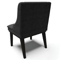 Kit 2 Cadeiras Decorativas Sala De Jantar Base Fixa De Madeira Firenze Suede Preto G19 - Gran Belo - 5