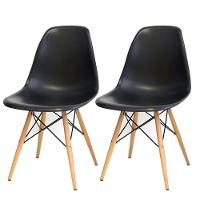 Kit 02 Cadeiras Eiffel Charles Eames F03 Preto - 1