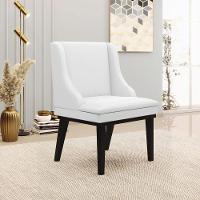 Kit 4 Cadeiras Decorativas Sala De Jantar Base Fixa De Madeira Firenze Pu Branco Fosco/preto G19 - 9