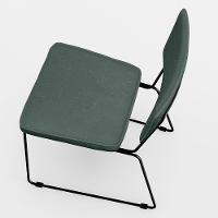 Kit 04 Cadeiras Estofada Para Sala Base Em Aço Verde Musgo - 2