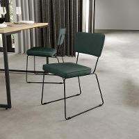 Kit 04 Cadeiras Estofada Para Sala Base Em Aço Verde Musgo - 16