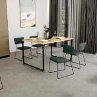 Kit 04 Cadeiras Estofada Para Sala Base Em Aço Verde Musgo - 17