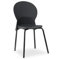 Kit 02 Cadeiras Fixa Base Preta Luna F02 Preto - 5