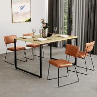 Cadeira Estofada De Jantar Base Em Aço Allana L02 Camel - 10