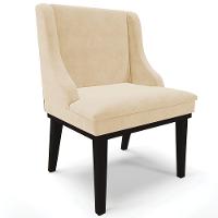 Kit 2 Cadeiras Decorativas Sala De Jantar Base Fixa De Madeira Firenze Suede Bege/preto G19 - 3