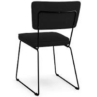 Kit 06 Cadeiras Allana L02 Suede Preto - 2