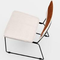 Kit 04 Cadeiras Faixa Couríssimo Camel Linho Cru - 3