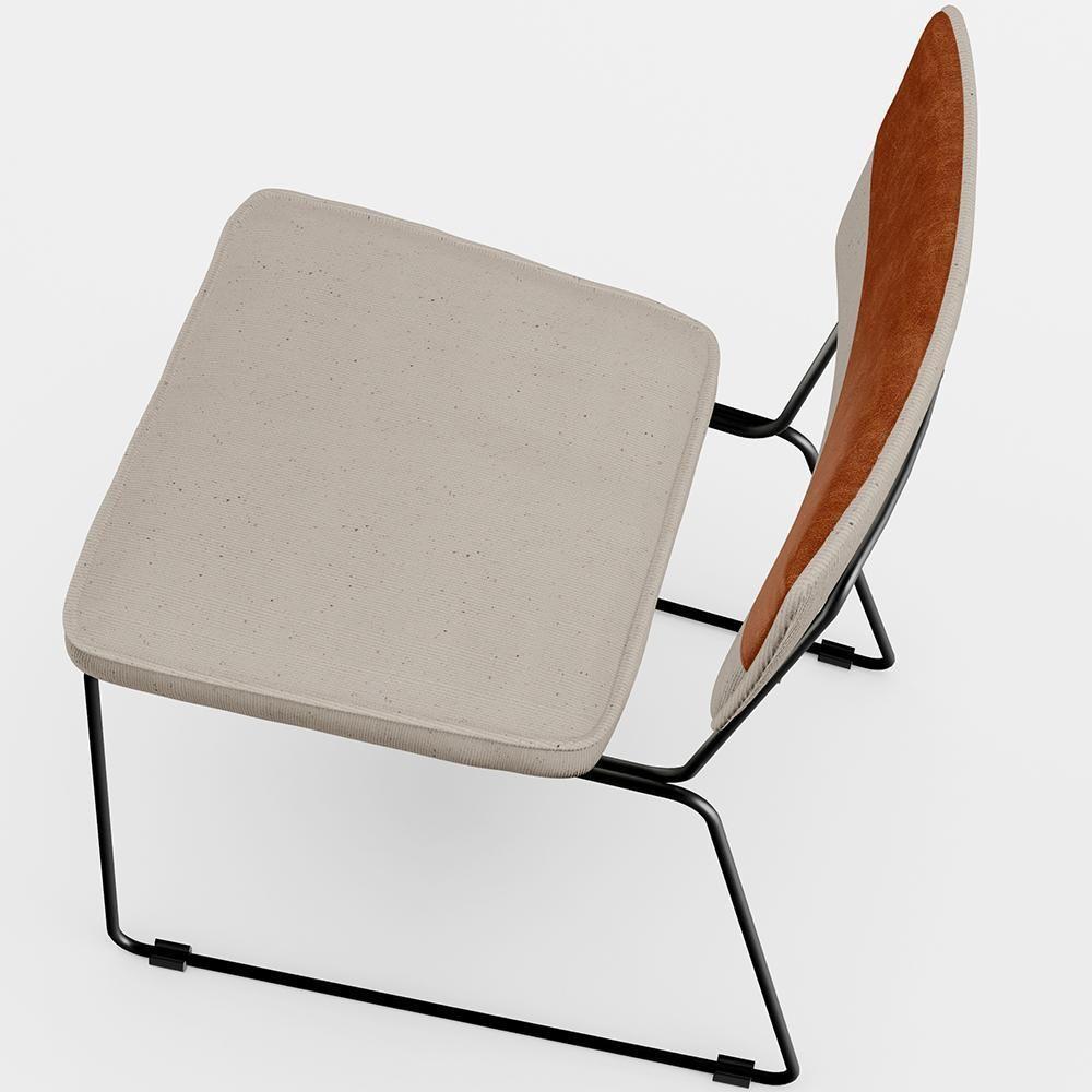 Kit 04 Cadeiras Faixa Couríssimo Camel Linho Bege - 3