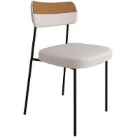 Kit 4 Cadeira Estofada Sala Jantar F01 Linho Bege Caramelo - 7