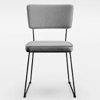 Kit 2 Cadeiras Estofada Para Sala De Jantar Base Aço Cinza - 5