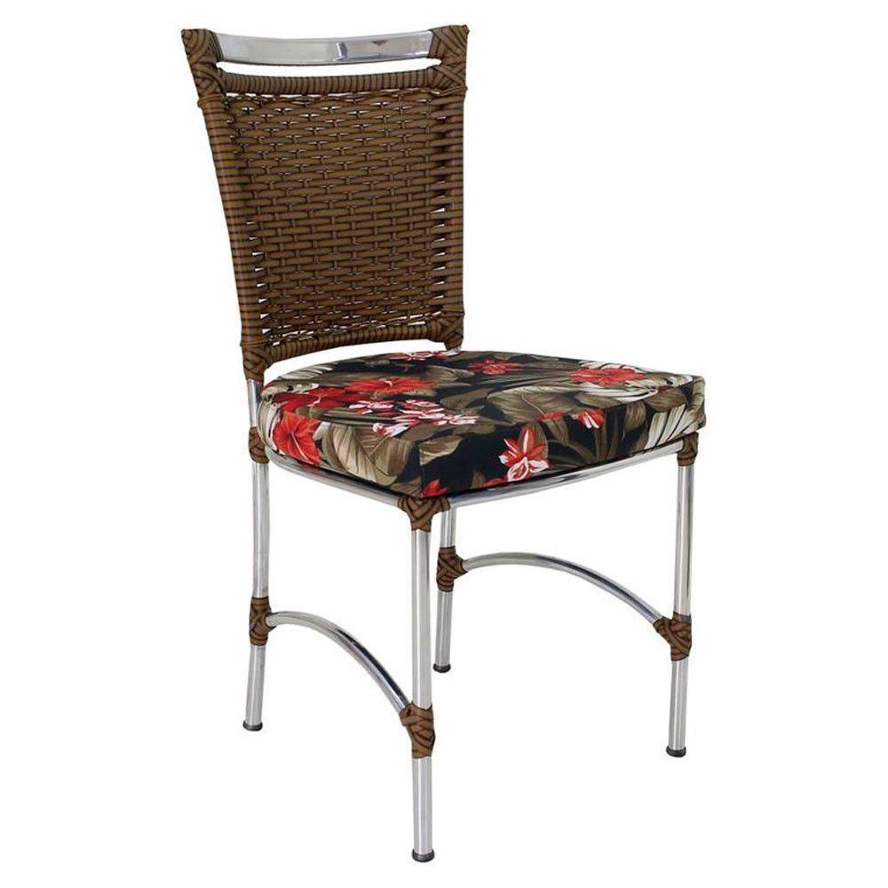 Cadeira Em Alumínio E Fibra Sintética Jk Cozinha Edícula Sepia E Maui Preto - 1