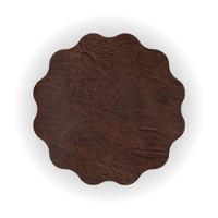 Cadeira De Jantar Lavínia Giratória Revestida Em Tecido Linho Bege E Courino Castanho Cor Creme - 2