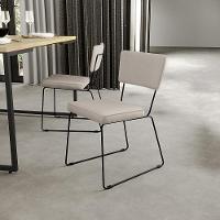 Kit 8 Cadeiras Estofada Para Sala De Jantar Base Em Aço Cru - 9