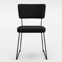 Kit 4 Cadeiras Estofada Para Sala De Jantar Base Aço Chumbo - 5