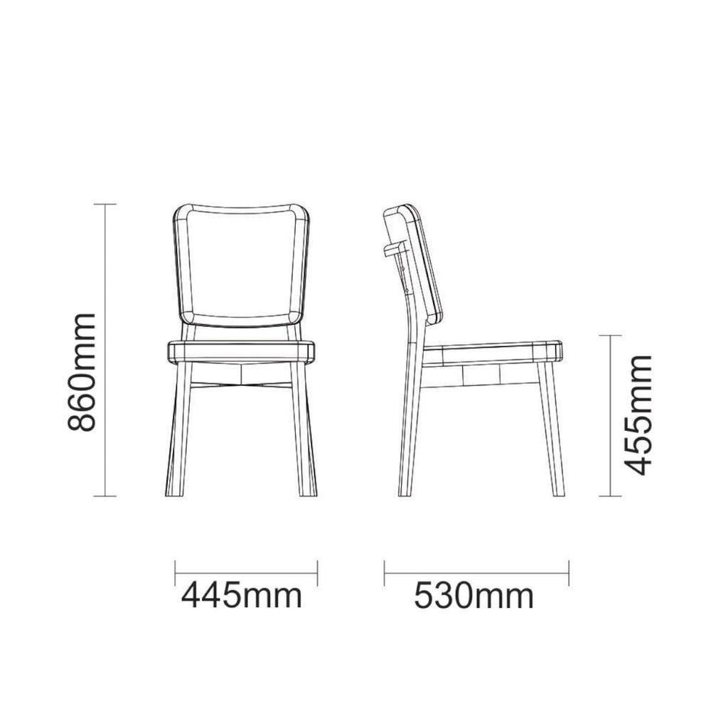 Cadeira De Madeira Tramontina Berlim Em Tauari Amêndoa Com Encosto E Assento Estofado Bege - 6