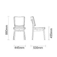 Cadeira De Madeira Tramontina Berlim Em Tauari Amêndoa Com Encosto E Assento Estofado Bege - 6