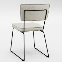 Kit 6 Cadeiras Estofada Para Sala Jantar Base Aço Champagne - 3