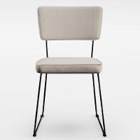 Kit 6 Cadeiras Estofada Para Sala De Jantar Base Em Aço Cru - 5