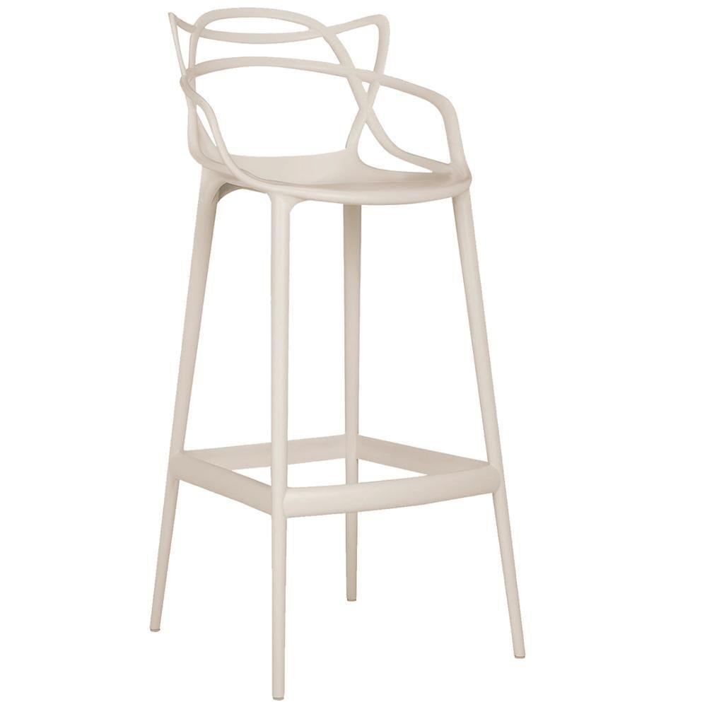 Kit 4 Banqueta Aviv Allegra Solna Fratini 109 Cm (altura) Polipropileno Cor Fendi - 4