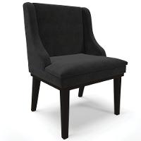 Kit 5 Cadeiras Decorativas Sala De Jantar Base Fixa De Madeira Firenze Suede Preto G19 - Gran Belo - 3