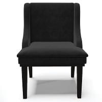 Kit 5 Cadeiras Decorativas Sala De Jantar Base Fixa De Madeira Firenze Suede Preto G19 - Gran Belo