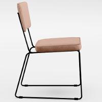 Kit 08 Cadeiras Estofada Para Sala De Jantar Base Aço Rosê - 7