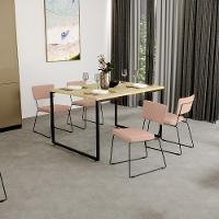 Kit 08 Cadeiras Estofada Para Sala De Jantar Base Aço Rosê - 18