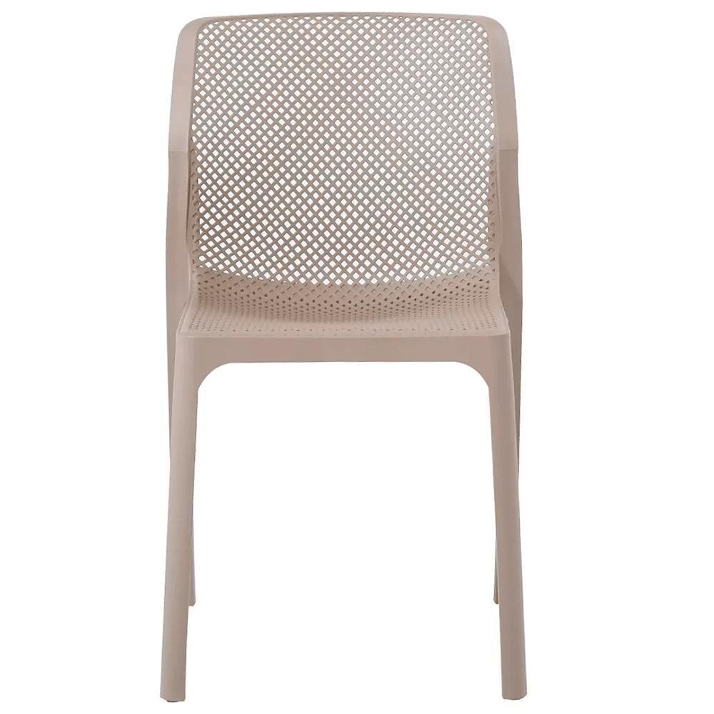 Kit 4 Cadeiras Empilhável Inmetro Capri Vega Fratini Em Polipropileno Cor Fendi - 5