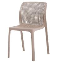 Kit 4 Cadeiras Empilhável Inmetro Capri Vega Fratini Em Polipropileno Cor Fendi - 3